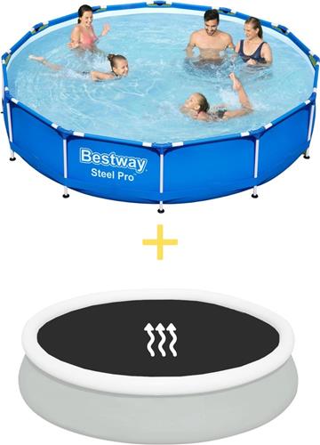 Bestway Zwembad - Steel Pro - 366 x 76 cm - Inclusief Solarzeil