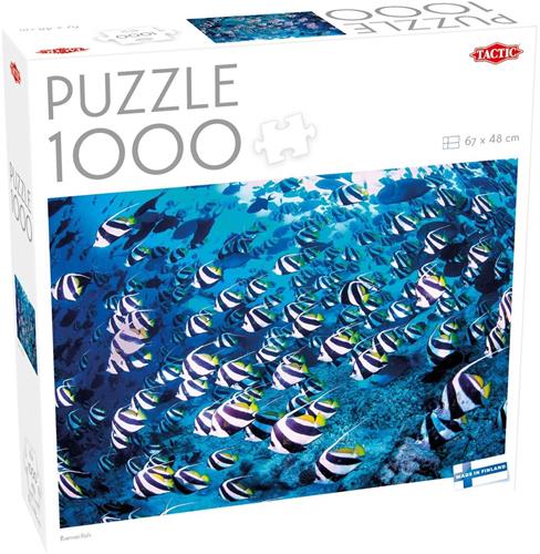 Tactic Bannerfish  Puzzel  1000 stukjes  Kleurrijke Koraalvissen  Tropische Onderwaterwereld  Hoogwaardige Scandinavische Kwaliteit