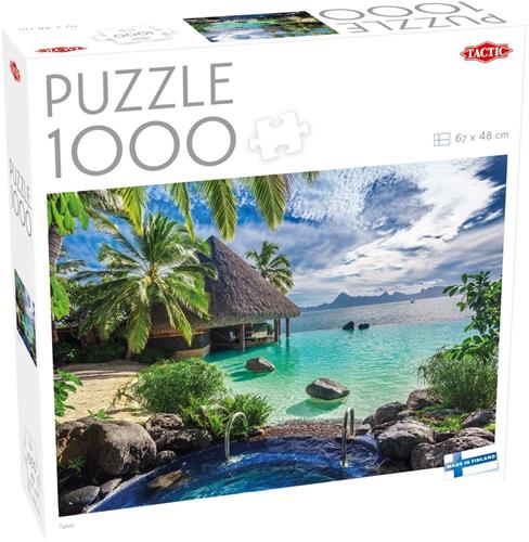 Tactic Tahiti  Puzzel  1000 stukjes  Tropisch Eilandparadijs  Witte Stranden En Turquoise Zee  Hoogwaardige Scandinavische Kwaliteit
