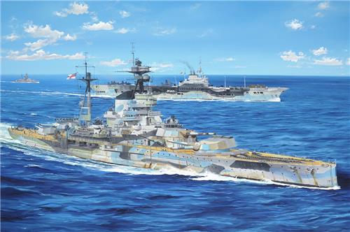 Trumpeter Modelbouwpakket Schepen - 05379 HMS Resolution WWII - Revenge-klasse - Brits Slagschip Plastic - 1:350 - Modelbouw