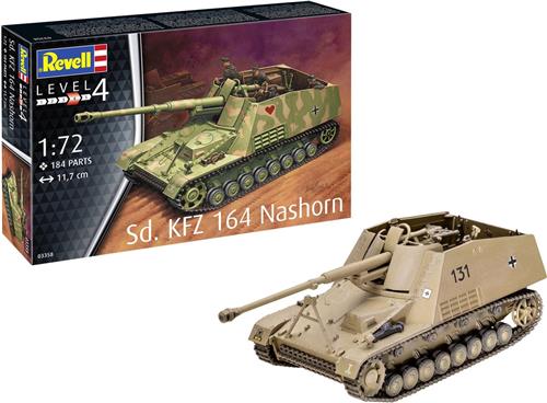 1:72 Revell 03358 Sd.Kfz. 164 Nashorn - Panzerjäger Plastic Modelbouwpakket