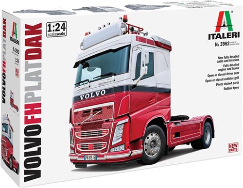 1:24 Italeri 3962 Volvo FH4 Truck 4x2 Plat Dak Plastic Modelbouwpakket