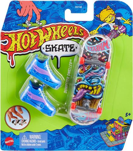 Hot Wheels Skate - Vingerskateboard - Blauw - Dumpster Dweller
