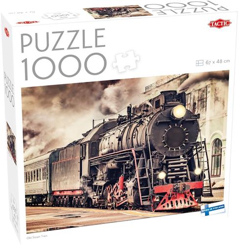 Tactic Old Steam Train  Puzzel  1000 stukjes  Historische Stoomtrein  Klassieke Spoorwegen  Hoogwaardige Scandinavische Kwaliteit