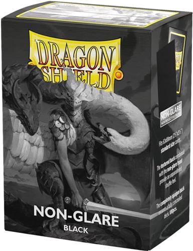 Asmodee kaartenhoezen Dragon Shield Non-Glare Matte Black 100 stuks.