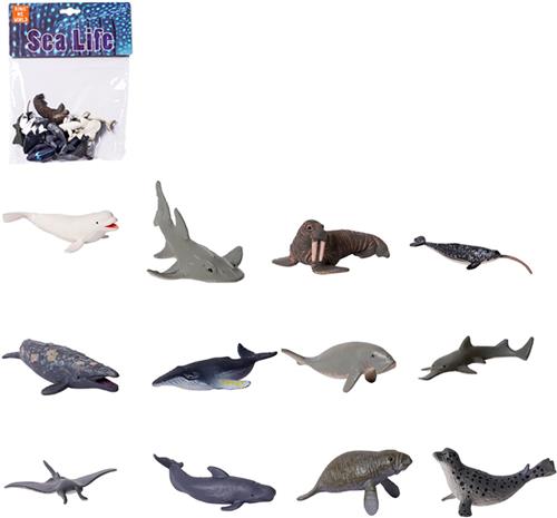 PIA Soft Toys - Speelfiguren - Zeedieren in zak 12 ass. 5-10 cm