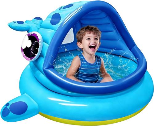Kinderzwembad - baby zwembad - babyzwembad drijft - voor leeftijd 3 + maanden - babyzwembadje - baby zwemring - donker bluaw - kinder zwembadje - zwemband - babyfloat - van Imperatoris