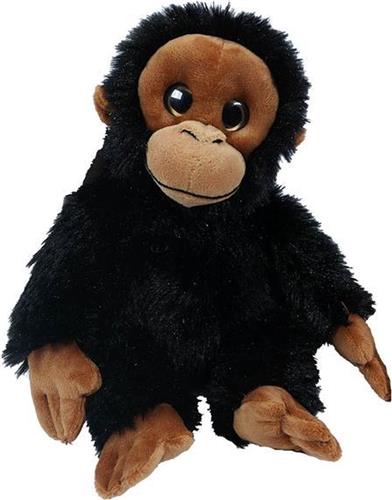 PIA Soft Toys - Pluche Knuffeldier Aap zwart - 22 cm