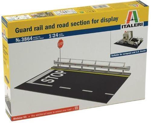 1:24 Italeri 3864 Guard Rail en Road section for display Plastic kit
