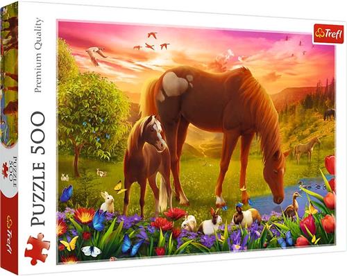 Trefl Trefl - Puzzles - 500 - Horses in the Meadow