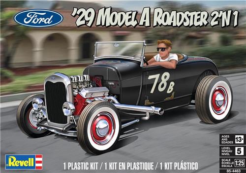 1:25 Revell 14463 1929 Ford Model A Roadster Car Plastic Modelbouwpakket