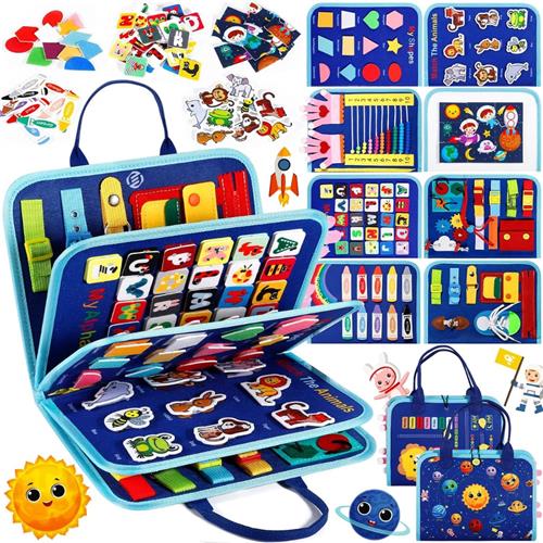 Equivera Busy Board - Montessori Speelgoed - Busy Board Montessori - Activity Board - Activiteitenbord - Motoriek Speelgoed - Educatief - Sensorisch Speelgoed