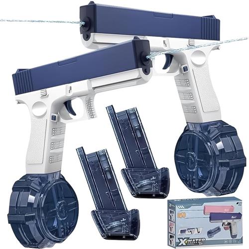 Waterpistool Elektrisch Kinderen - 2 Stuks - van 1.5-3 Jaar - Waterpistooltjes - Watergeweer - Waterblaster - Watergevecht - Buitenspeelgoed - Zomerspeelgoed - Waterspeelgoed - Blauw - van Imperatoris