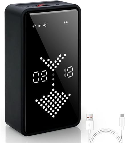 Pomodoro timer - Zwart - Digitale zandloper met gesimuleerd zandeffect - Productiviteitstimer voor studie en werk
