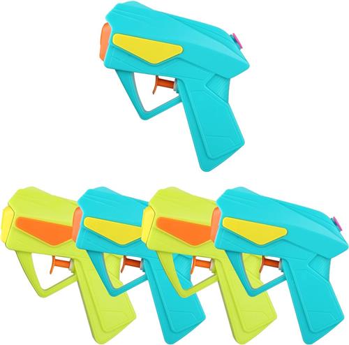 Waterpistool Kinderen - 5 Stuks - van 3-99 Jaar - Waterpistooltjes - Watergeweer - Waterblaster - Watergevecht - Buitenspeelgoed - Zomerspeelgoed - Waterspeelgoed - Lucht Blauw/Groen - van Imperatoris