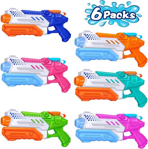 Waterpistool Kinderen - 6 Stuks - van 3-60 Jaar - Waterpistooltjes Klein - Watergeweer - Waterblaster - Watergevecht - Buitenspeelgoed - Zomerspeelgoed - Waterspeelgoed - 300 ml - Blauw/Oranje/Groen/Paars/Cyaan/Roze - van Imperatoris