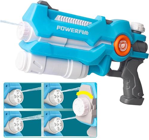 Waterpistool Kinderen - van 6-50 Jaar - Waterpistooltjes Klein - Watergeweer - Waterblaster - Watergevecht - Buitenspeelgoed - Zomerspeelgoed - Waterspeelgoed - 800 ml - Blauw - van Imperatoris