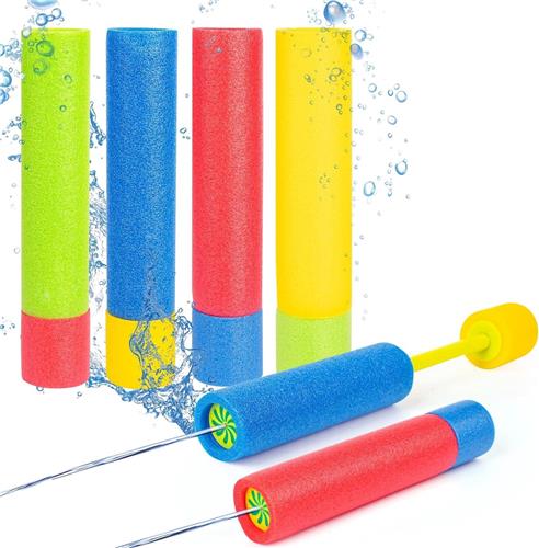 Waterpistolen voor kinderen - Set Van 4 - Kleine waterpistolen - Schuimwaterpistolen - Waterblaster - Watergevecht - Buitenspeelgoed - Zomerspeelgoed - Waterspeelgoed - 30 cm - kleurrijk- van Imperatoris