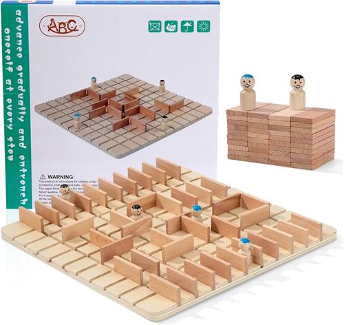 Schaakstenen - Hout - Bordspel voor 2-4 spelers - Educatief Strategiespel - Voor Kinderen vanaf 6 jaar