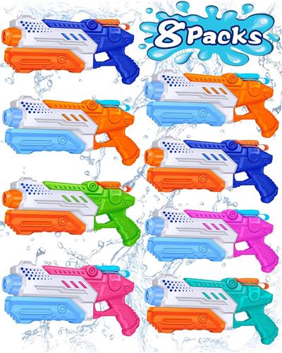 Waterpistool Kinderen - 8 Stuks - van 3-60 Jaar - Waterpistooltjes Klein - Watergeweer - Waterblaster - Watergevecht - Buitenspeelgoed - Zomerspeelgoed - Waterspeelgoed - 300 ml - Veelkleurig - van Imperatoris