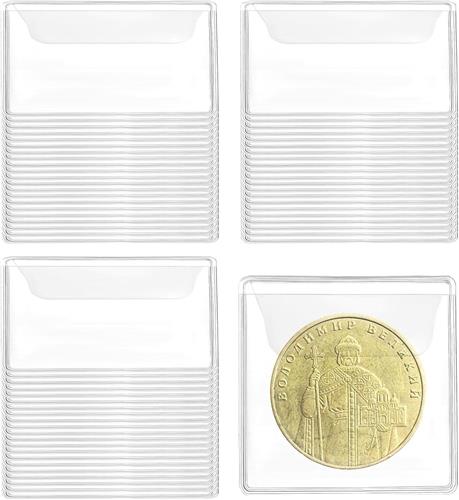 Muntenverzamelmap - Transparant - 20 x 14 x 1,2 cm - PVC Muntenhoezen Set - Voor Munten, Sieraden en Kleine Voorwerpen