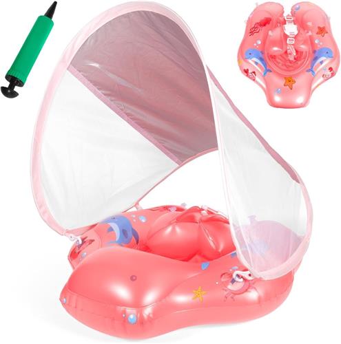Kinderzwembad - baby zwembad - babyzwembad drijft - voor leeftijd 1-3 Jaar - babyzwembadje - baby zwemring - Donker Roze- kinder zwembadje - zwemband - babyfloat - van Imperatoris