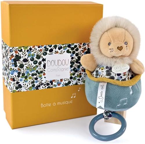 Roterende muziekdoos - Geel - 20 cm - Polyester - Muziekdoos voor Baby's en Geboortecadeau
