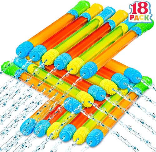 Waterpistool Kinderen - 18 Stuks - van 3-8 Jaar - Waterpistooltjes - Watergeweer - Waterblaster - Watergevecht - Buitenspeelgoed - Zomerspeelgoed - Waterspeelgoed - Rood/Groen - van Imperatoris