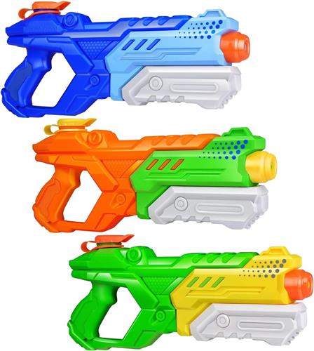 Waterpistool Kinderen - 3 Stuks - van 3-12 Jaar - Waterpistooltjes Klein - Watergeweer - Waterblaster - Watergevecht - Buitenspeelgoed - Zomerspeelgoed - Waterspeelgoed - 600 ml - Blauw/Groen/Oranje - van Imperatoris