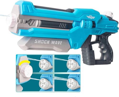 Waterpistool Kinderen - van 6-50 Jaar - Waterpistooltjes - Watergeweer - Waterblaster - Watergevecht - Buitenspeelgoed - Zomerspeelgoed - Waterspeelgoed - 1300 ml - Blauw/Grijs - van Imperatoris