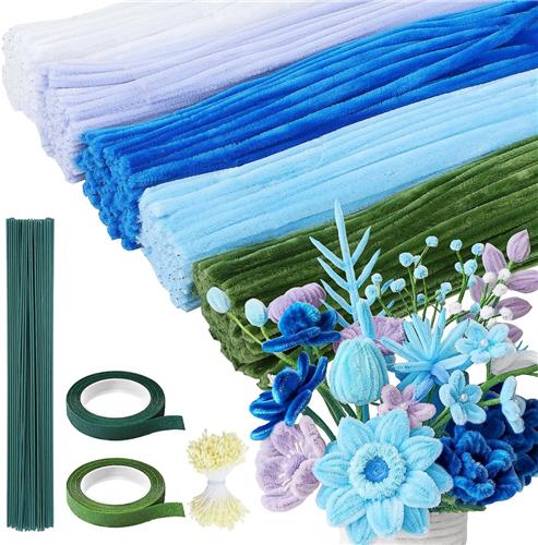 Pipe cleaners - Blauw - 500 stuks - Flexibele Pijpenreiniger Knutselset - Voor Creatief Knutselen