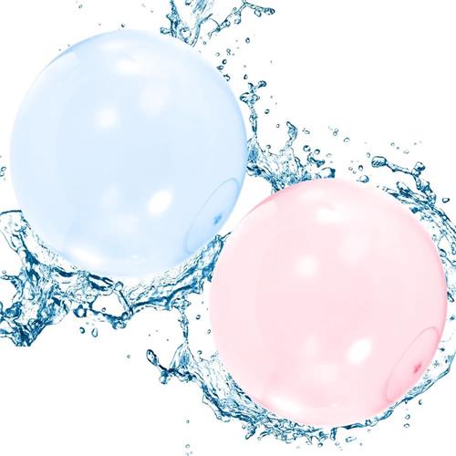 Waterballonnen - van 1-10 Jaar - Herbruikbare Waterbommen voor Buitenplezier - Waterspeelgoed - Zwembad Speelgoed - Buitenspeelgoed - Rubber - 2 Stuks - Roze en Blauw - van Imperatoris