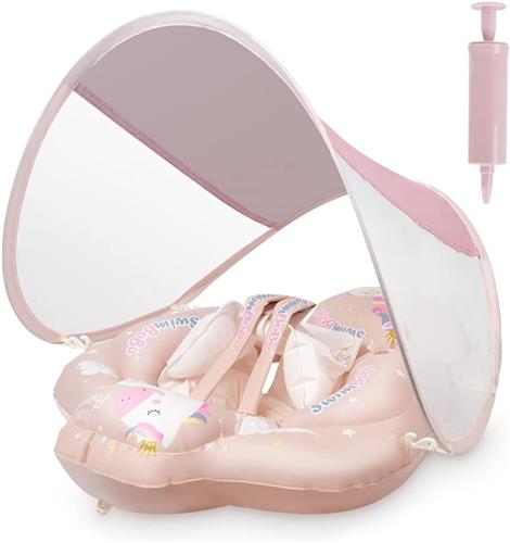Kinderzwembad - baby zwembad - babyzwembad drijft - voor leeftijd 6-30 maanden - babyzwembadje - baby zwemring - L - roze - kinder zwembadje - zwemband - babyfloat - van Imperatoris