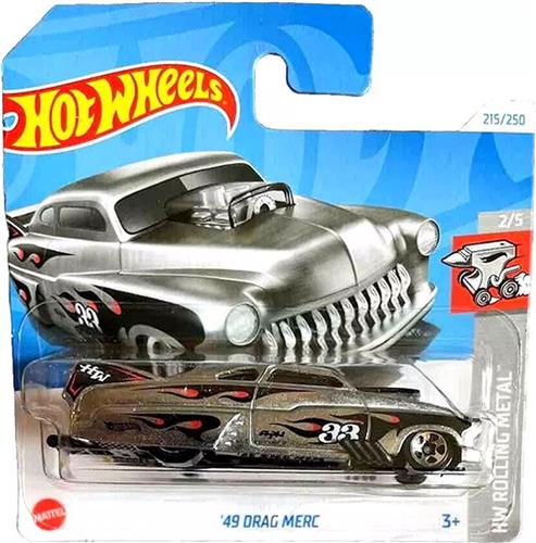 HOT WHEELS '49 DRAG MERC 33 215/250 ZILVER/FLAME 1:64 HW ROLLING METAL 2/5