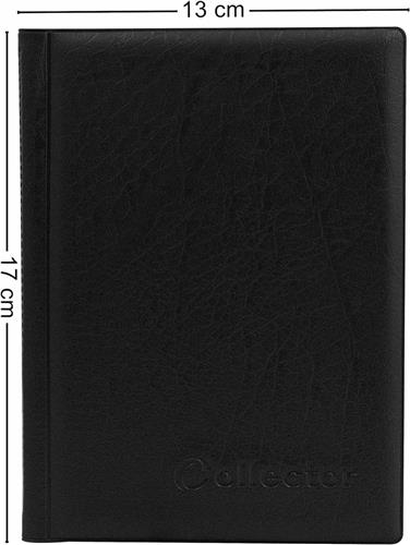 Muntenverzamelmap - Zwart - 125 x 170 x 8 mm - Album voor Grote Munten van 30-45 mm - Voor Muntverzamelaars