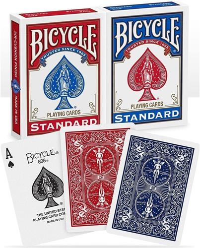 Pokerset - Rood/Blauw - 2 Decks - Speelkaarten met Luchtkussenafwerking - Voor Professioneel Kaartspel