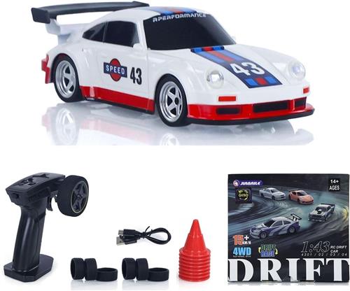 Rc drift car - Zwart - 1:43 - 4WD Mini RC Driftwagen met Gyroscoop - Voor Beginners en Kinderen