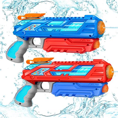 Waterpistool Kinderen - 2 Stuks - van 3-60 Jaar - Waterpistooltjes Klein - Watergeweer - Waterblaster - Watergevecht - Buitenspeelgoed - Zomerspeelgoed - Waterspeelgoed - 280 ml - Blauw/Rood - van Imperatoris