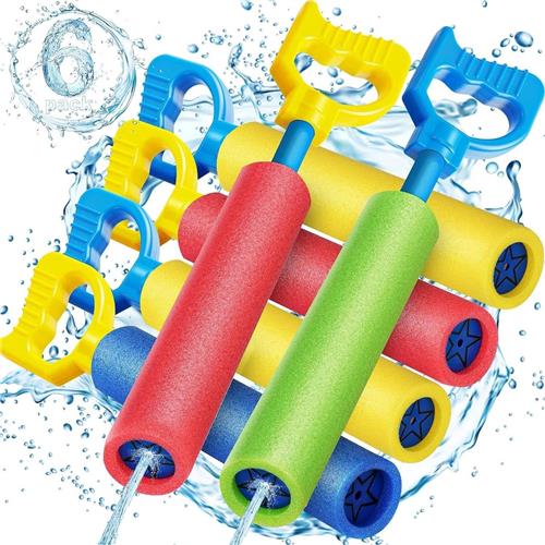 Waterpistool Kinderen - 6 Stuks - van 0-4 Jaar - Waterpistooltjes - Watergeweer - Waterblaster - Watergevecht - Buitenspeelgoed - Zomerspeelgoed - Waterspeelgoed - Veelkleurig - van Imperatoris