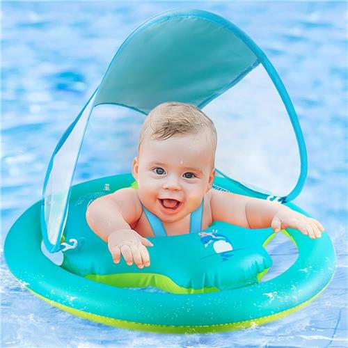 Kinderzwembad - baby zwembad - babyzwembad drijft - voor leeftijd 6-36 maanden - Zwemtrainer - babyzwembadje - baby zwemring - L - bluaw - kinder zwembadje - zwemband - babyfloat - van Imperatoris
