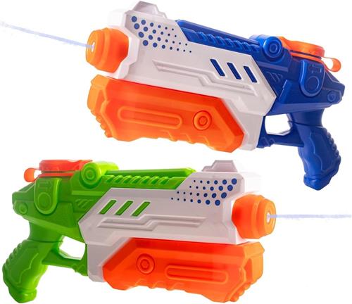 Waterpistool Kinderen - 2 Stuks - van 6-50 Jaar - Waterpistooltjes Klein - Watergeweer - Waterblaster - Watergevecht - Buitenspeelgoed - Zomerspeelgoed - Waterspeelgoed - 300 ml - Veelkleurig - van Imperatoris
