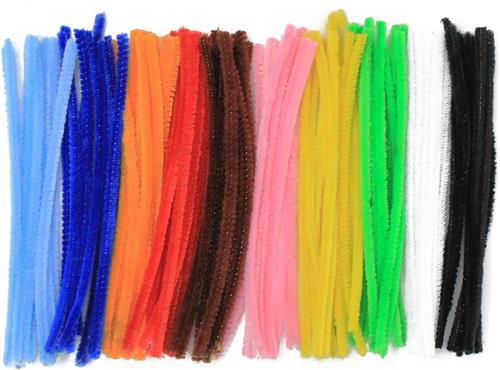 Pipe cleaners - 10 kleuren - 15 cm x 5 mm - Chenillestelen voor knutselen - Voor kinderen en volwassenen
