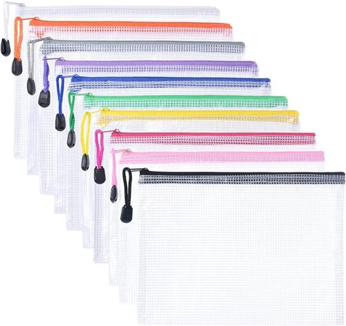 Hersluitbare zakjes zipsluiting - Transparant - A5 (23,5 x 17 x 17 cm) - PVC Documentenmap met Rits - Voor School en Kantoor