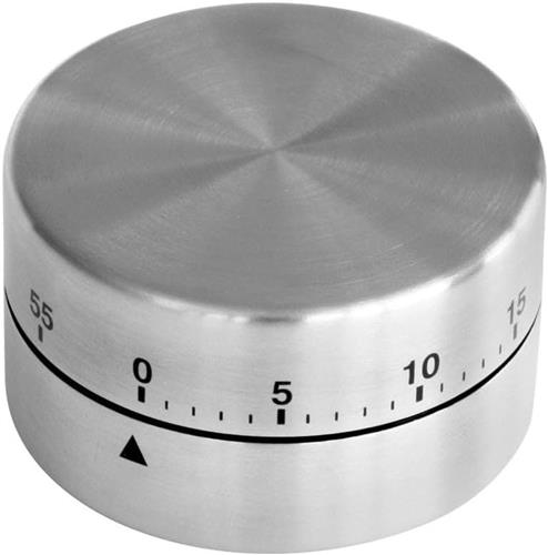 Pomodoro timer - Zilver - Ã˜ 6,5 cm - Roestvrijstalen Keukenwekker met Magnetische Voet - Voor Koken en Bakken