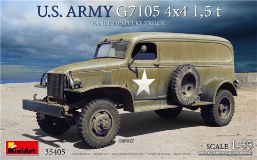 1:35 MiniArt 35405 U.S. Army G7105 4x4 1,5 t Panel Delivery Truck Plastic Modelbouwpakket