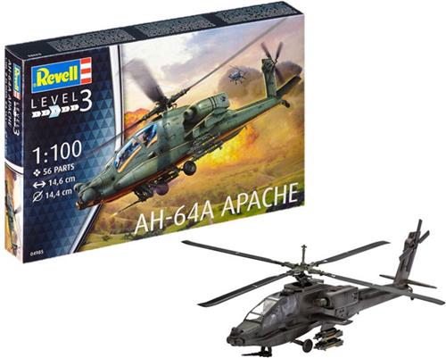 1:100 Revell 04985 AH-64A Apache Plastic Modelbouwpakket