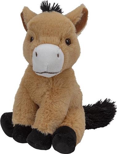 Nature Planet Pluche dier knuffel Paard - lichtbruin - 23 cm - Knuffeldieren speelgoed - Boerderij