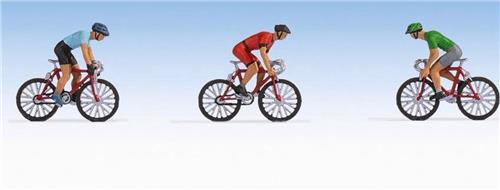 NOCH 0015897 H0 Wielrenners figuren Handbeschilderd, Staand