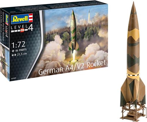1:72 Revell 03309 German A4/V2 Rocket Plastic Modelbouwpakket