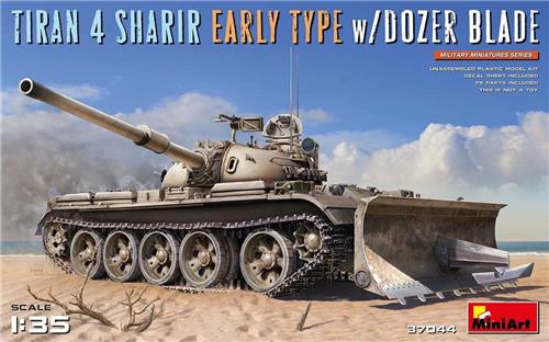 1:35 MiniArt 37044 Tiran 4 Sharir early type w/Dozer Blade Plastic Modelbouwpakket